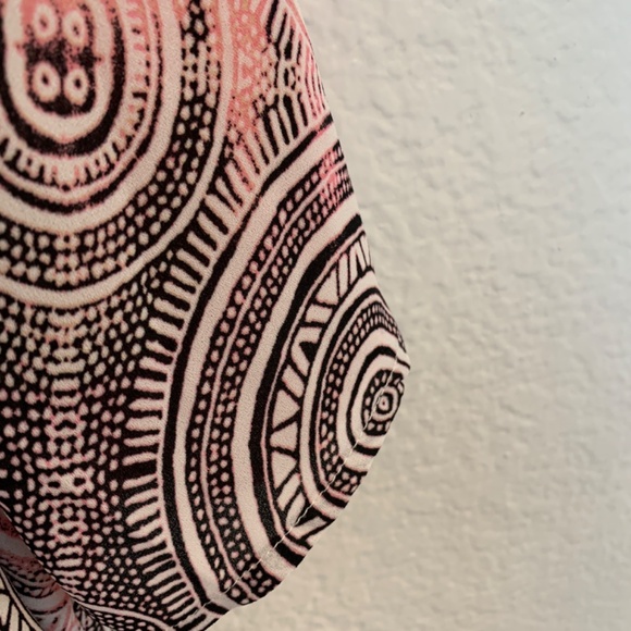 Rafaella Chiffon Hi Lo Blouse 2X Semi Sheer Geometric Print Multicolor - Picture 9 of 12